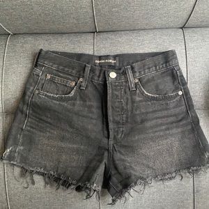 Denim Forum black cut-offs.